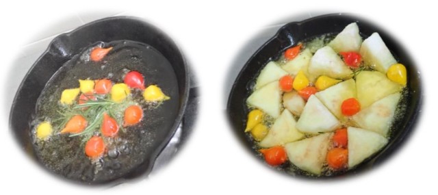 白ナスのアヒージョ 藤田種子 世界の珍しい野菜とハーブの種子